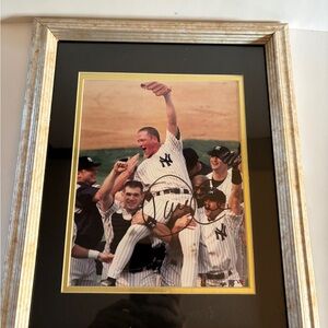 Yankees David Cone Perfect Game 8x10 autographed, matted and framed photograph